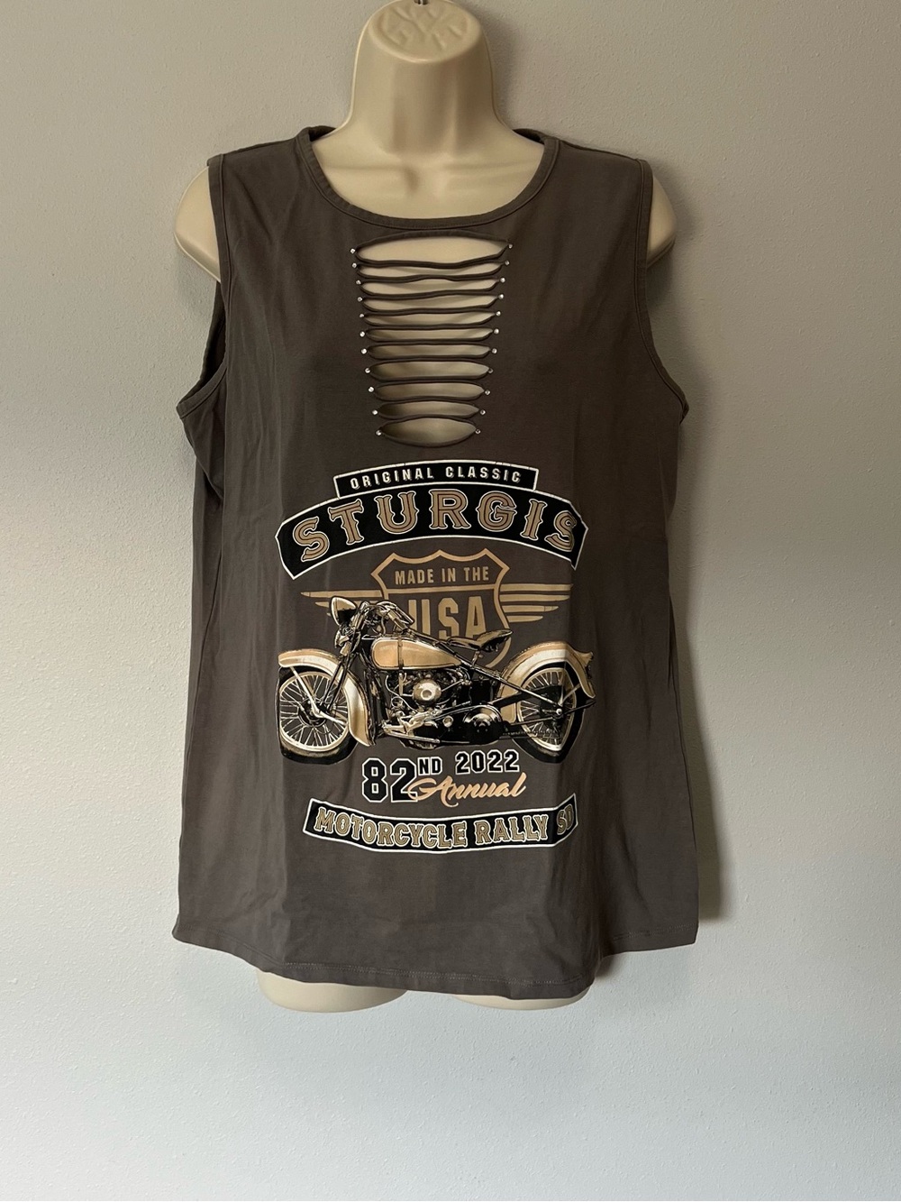 Sturgis Motorcycle Rally Sleeveless Tank Top Size L